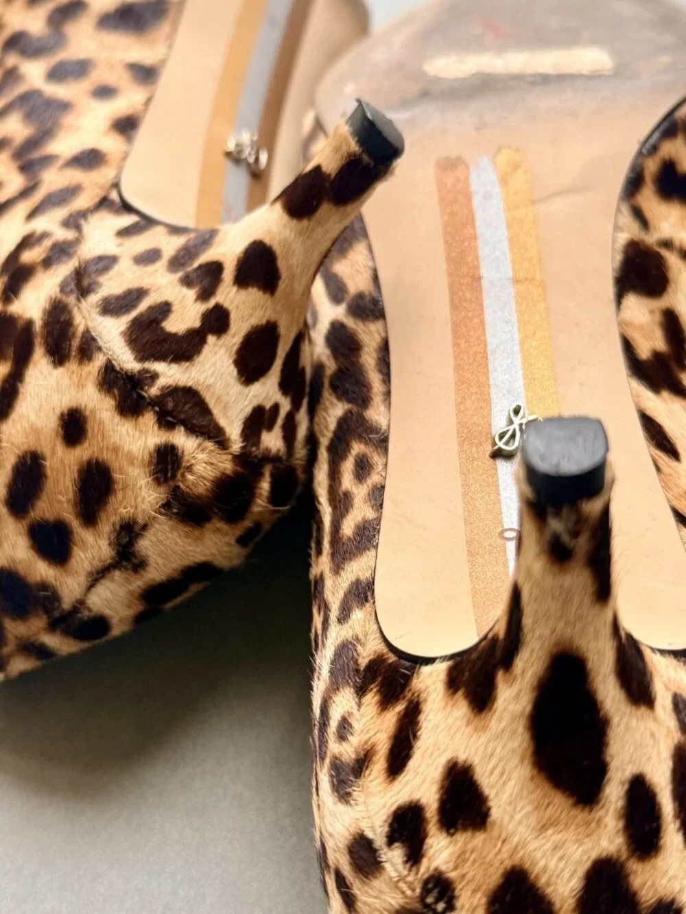 Sam Edelman Dori Leopard Calf Hair Pointed Toe Kitten Heel Pumps Size 9.5